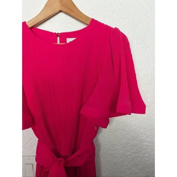 Milly Lumi Pleated Mini Dress Milly Pink Size 8